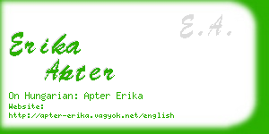 erika apter business card